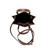 Artisan Tooled Large Brown Inlay Tote