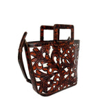 Artisan Medium Tooled Brown Inlay Tote